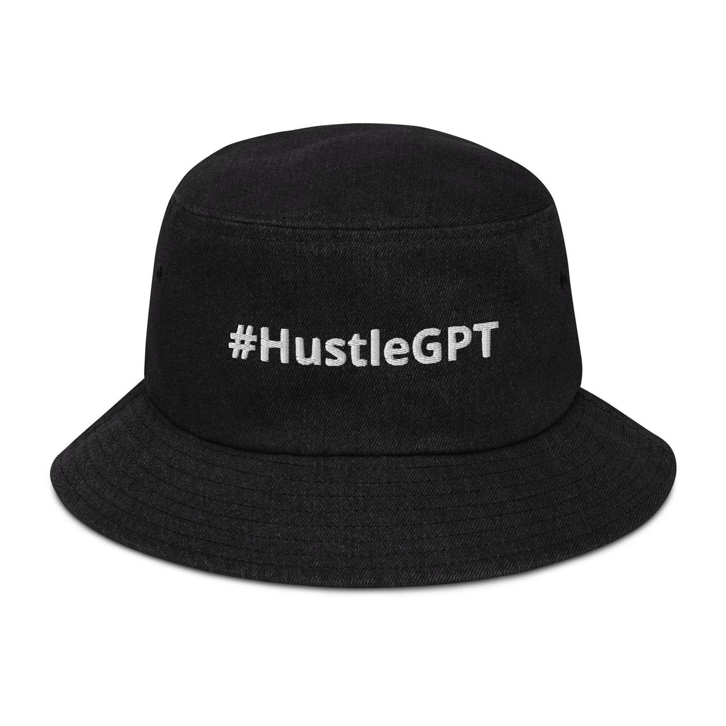 #HustleGPT - Denim bucket hat